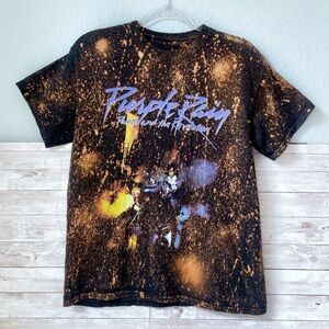 Purple Rain Prince Reworked Bleach Graphic T Shirt Size  Medium